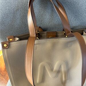 Brown and Gray Tote Bag